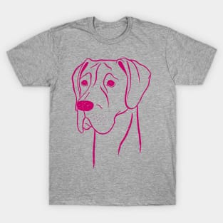 Great Dane (Light Gray and Berry) T-Shirt